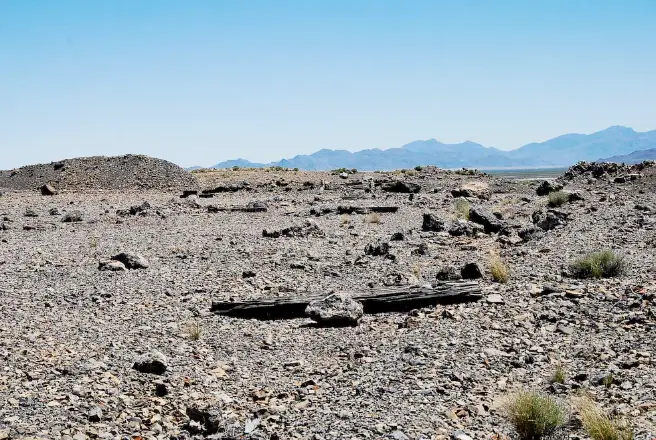 A photograph of rocky landscape in Lucin County, Utah.