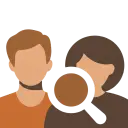 Illustration of land buyers reviewing a property map